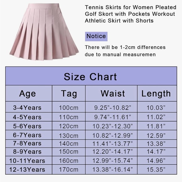 Little Big Girls Kid Pleated Tennis Skirt School Uniform Navy Blue 8-9 Years Old - Picture 9 of 11